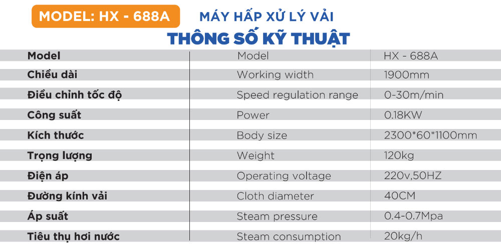 Thông số kỹ thuật hx-668a